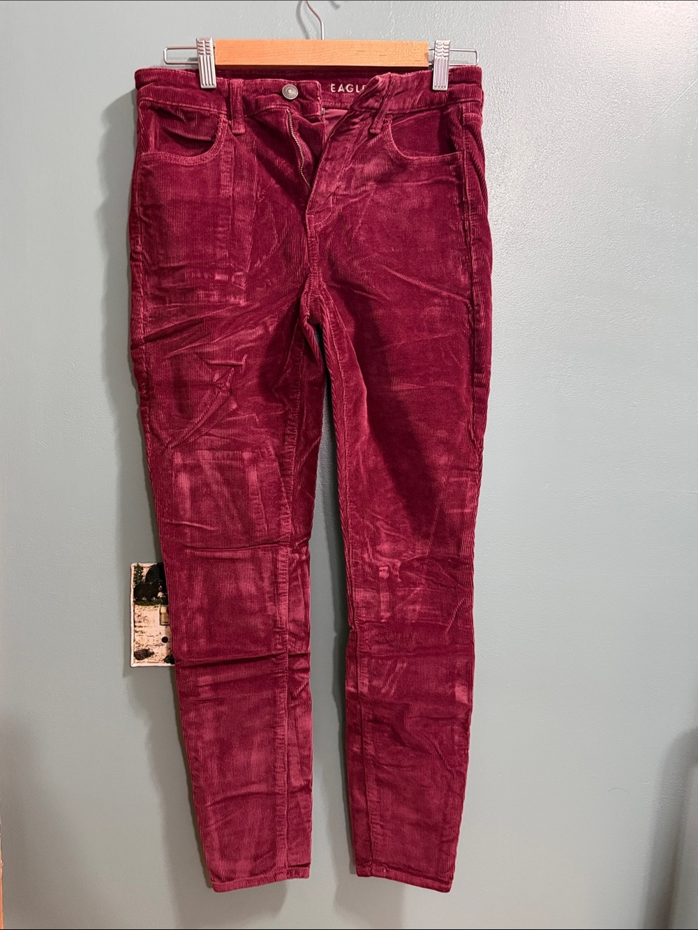 American Eagle Outfitters Women’s Wine Corduroy Skinny Jeans